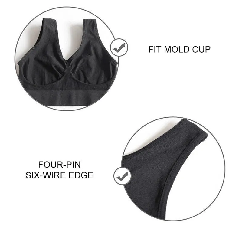 Breathable Seamless Sleep Crop Top Fitness Bra