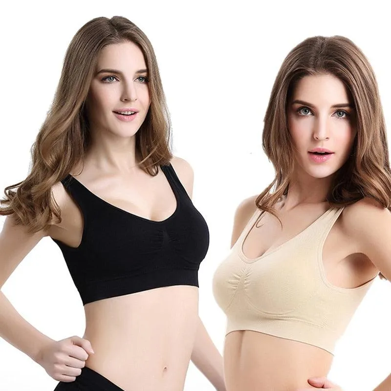 Breathable Seamless Sleep Crop Top Fitness Bra