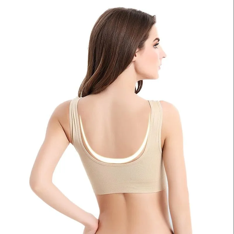 Breathable Seamless Sleep Crop Top Fitness Bra