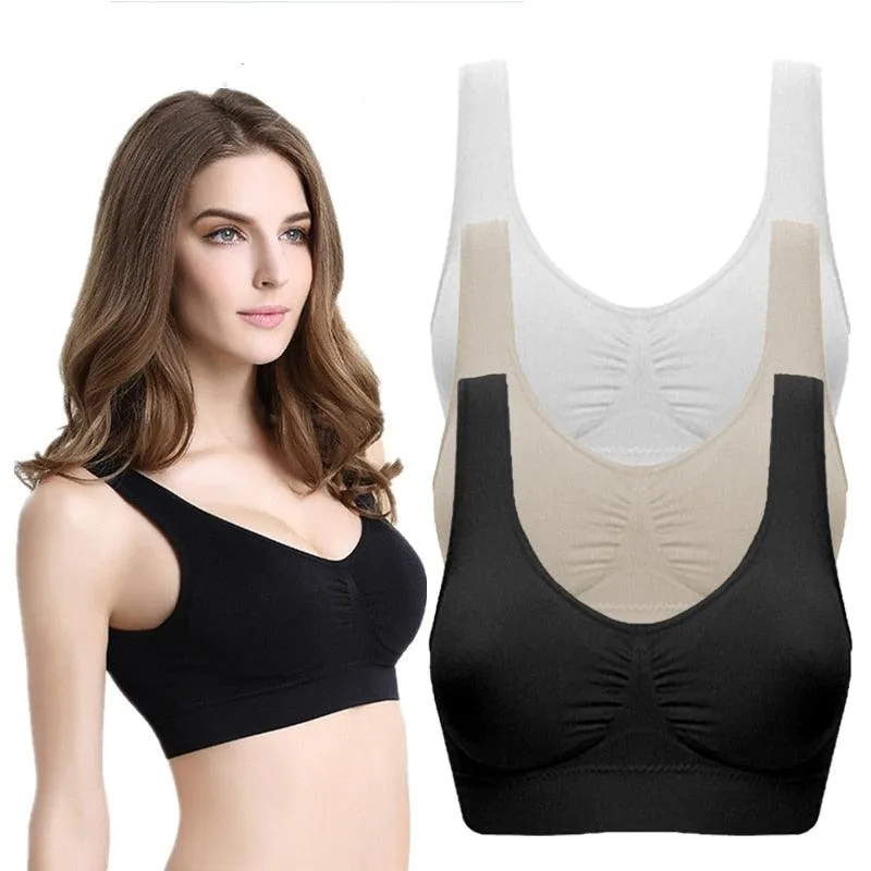 Breathable Seamless Sleep Crop Top Fitness Bra