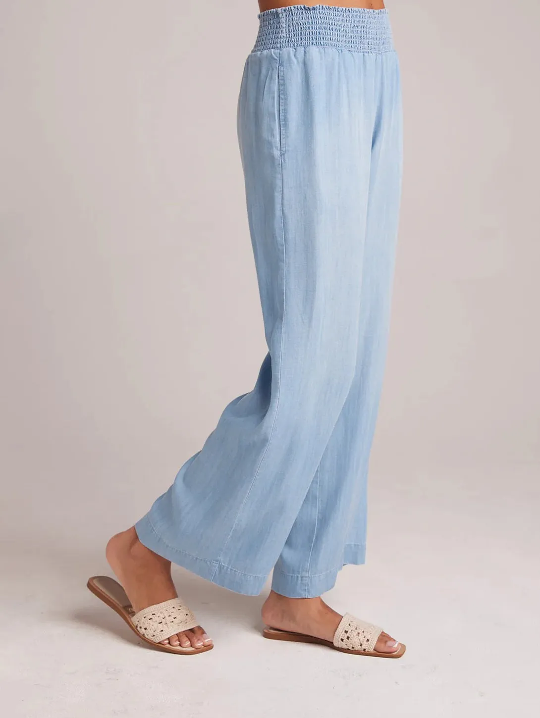 Caribbean Smocked Waist Wide Leg Pant