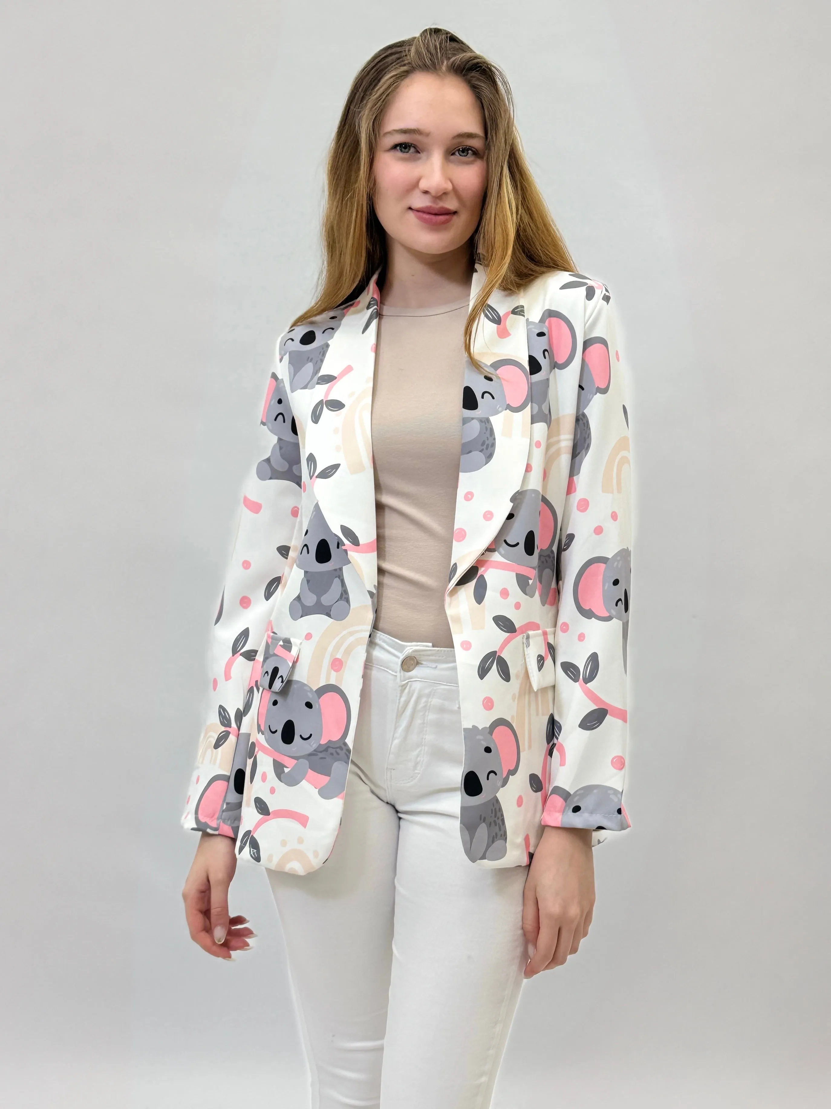 Cartoon pattern blazer