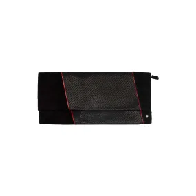 Cesare Paciotti Suede Snakeskin Clutch - 2010s