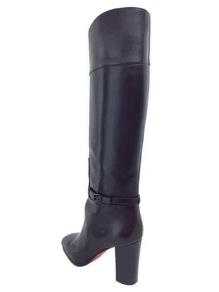 Christian Louboutin Mervillon 85 Leather Knee Boots - Size 6/36