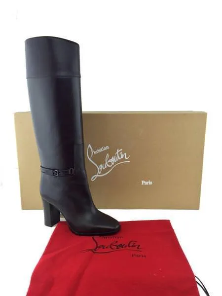 Christian Louboutin Mervillon 85 Leather Knee Boots - Size 6/36