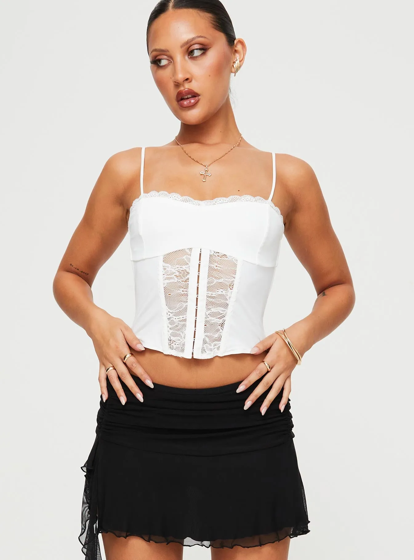 Coletto White Corset Top