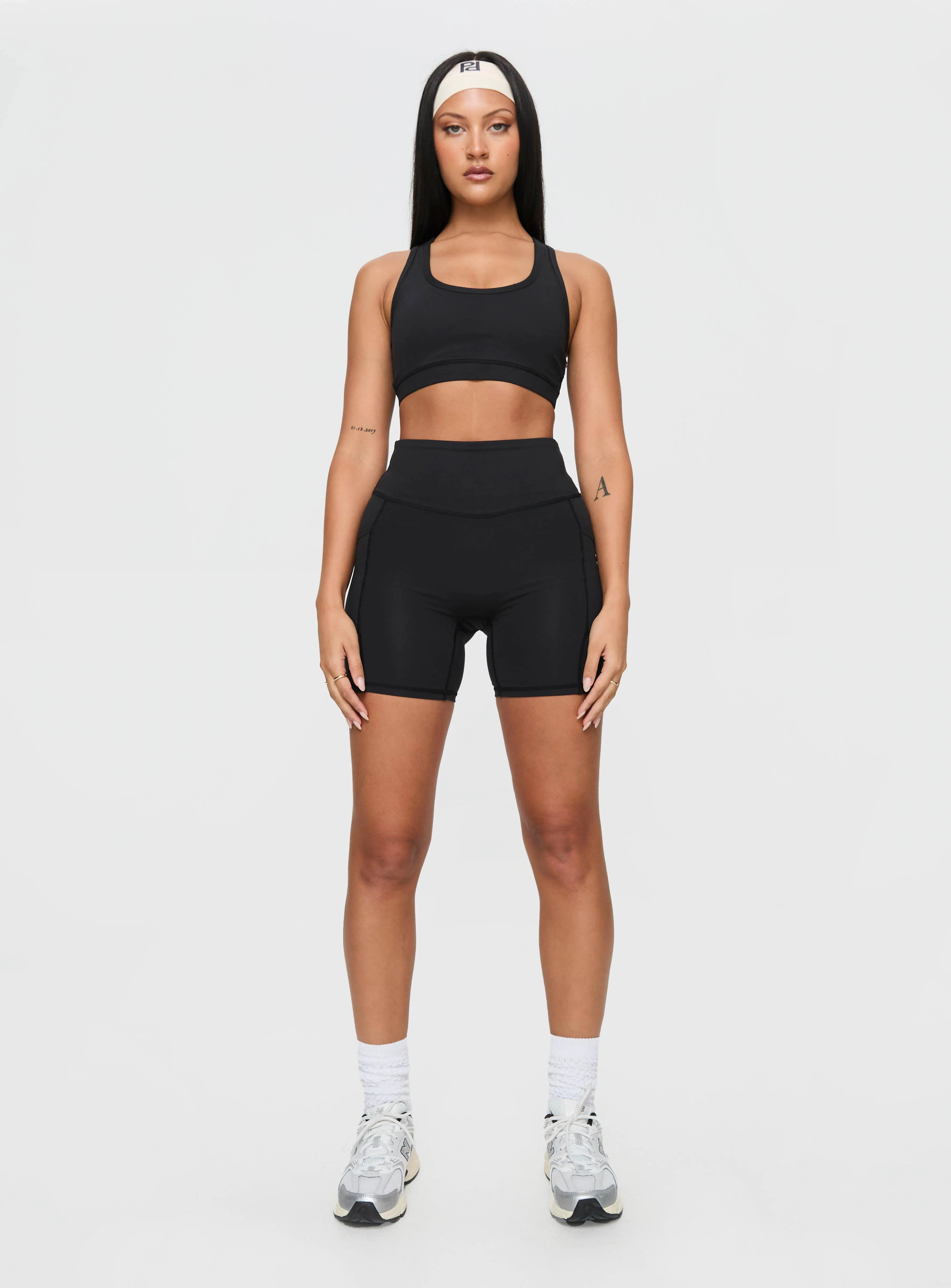 Conquer Black Activewear Shorts