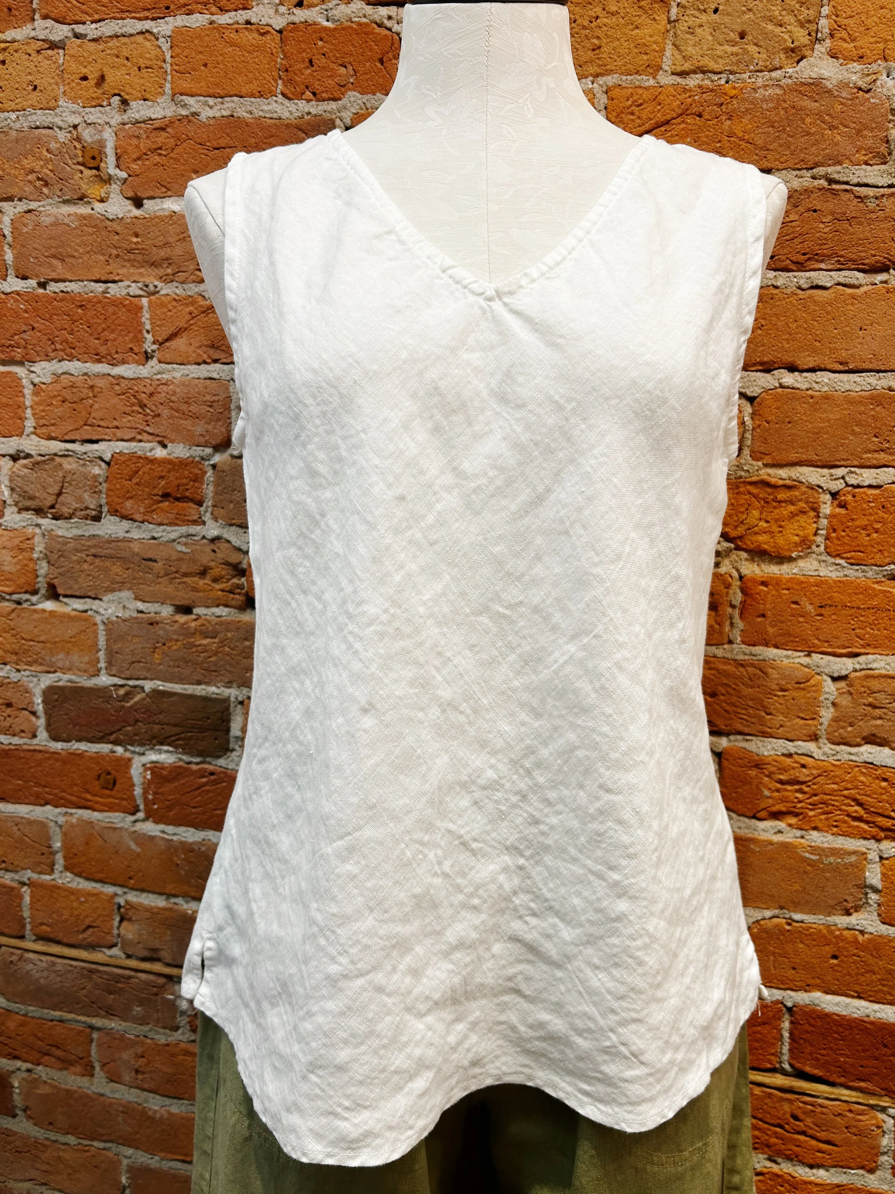 Cut Loose tank, linen bias cut (3 colors)