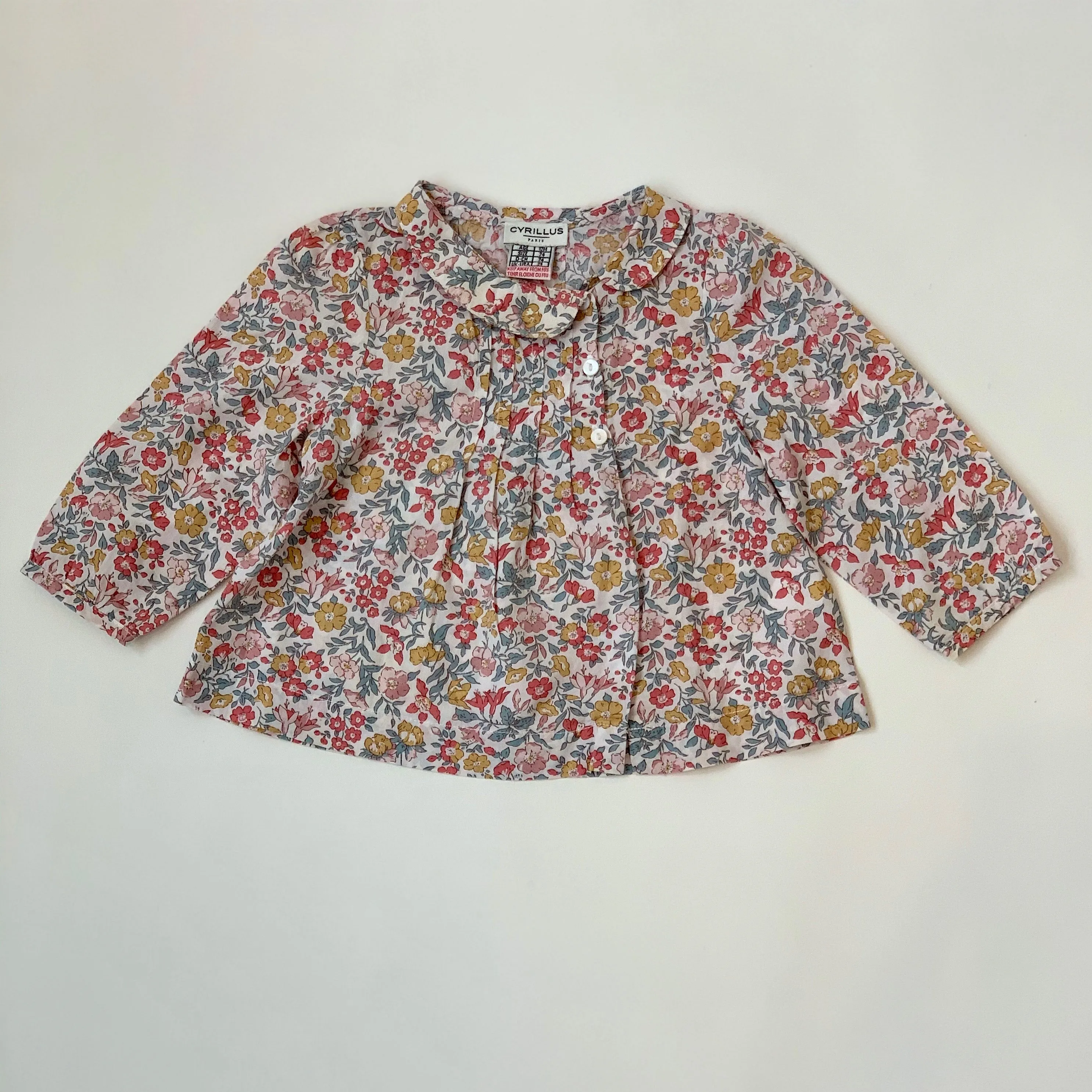 Cyrillus Liberty Print Blouse - Collared | Size 12 Months