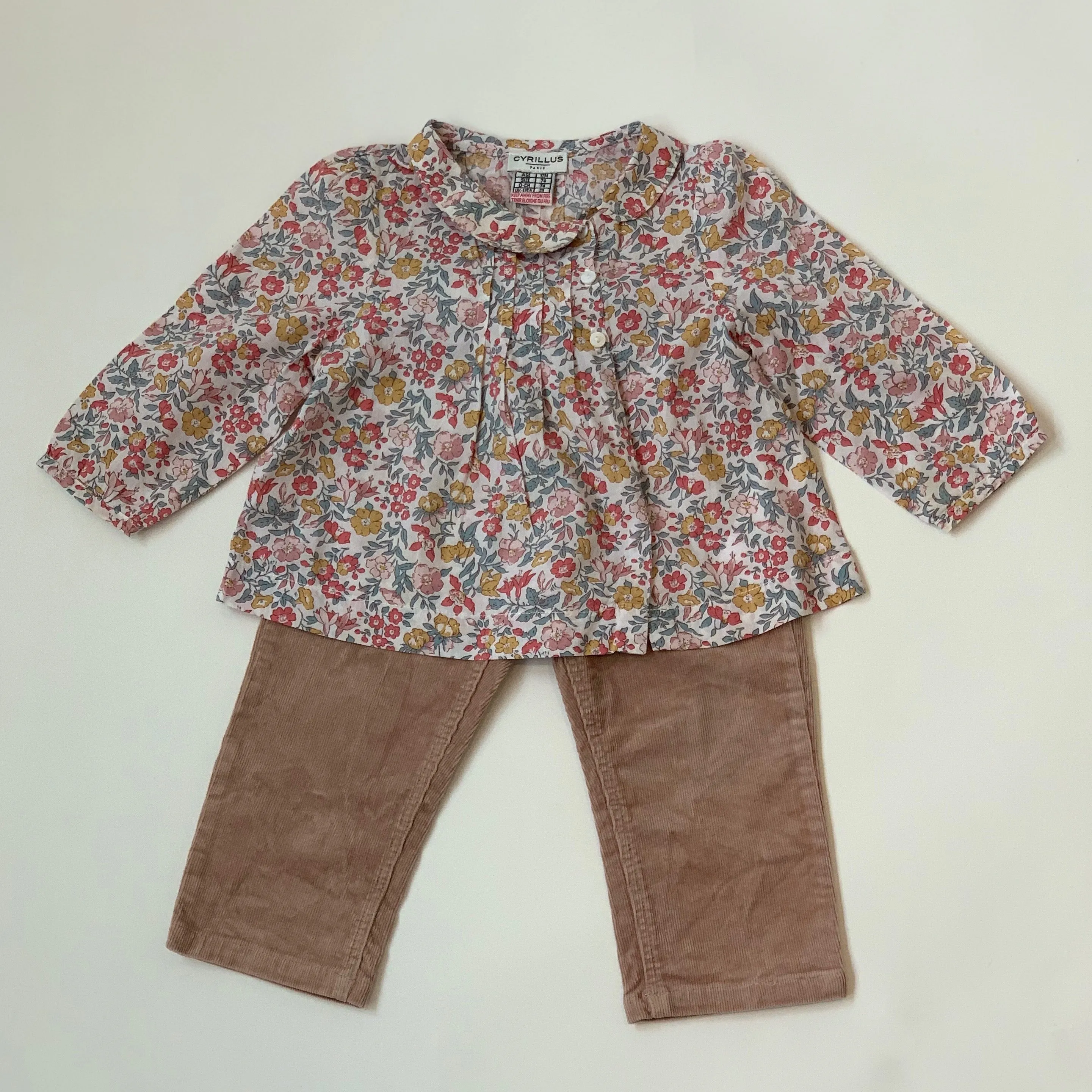 Cyrillus Liberty Print Blouse - Collared | Size 12 Months