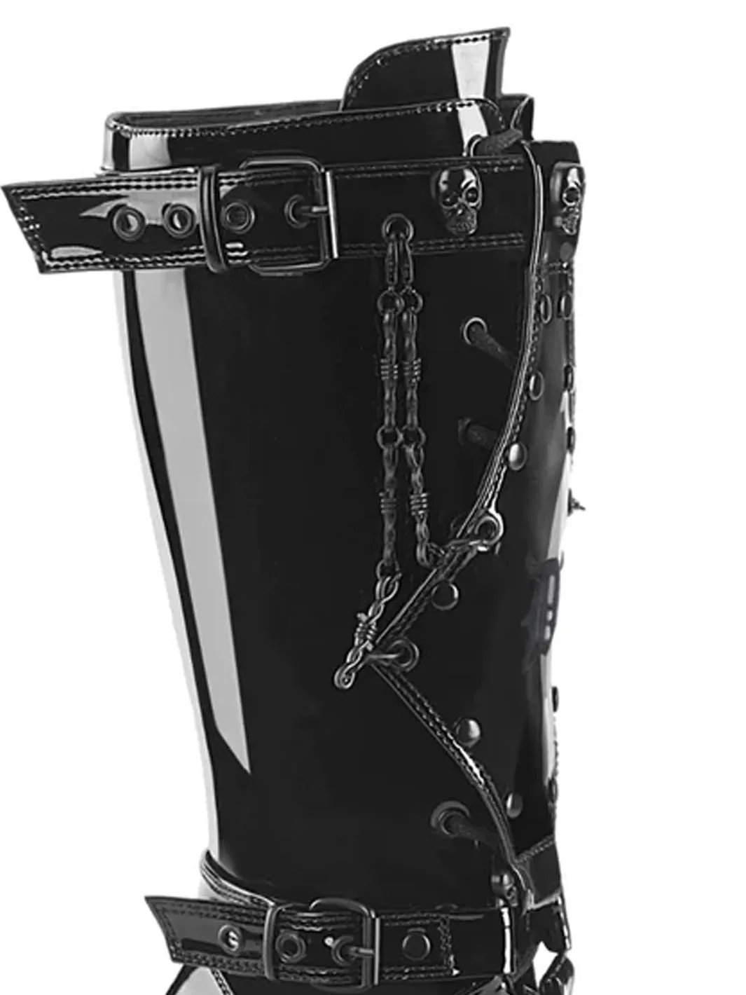 Demonia Torment-218 Boots - Black Patent Pre Order