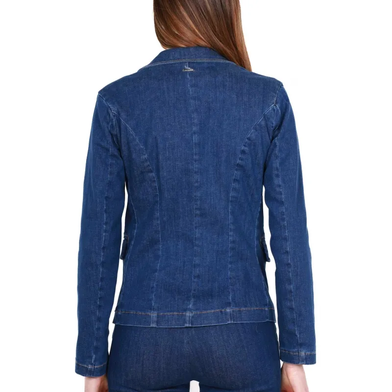 Denim blue blazer jacket