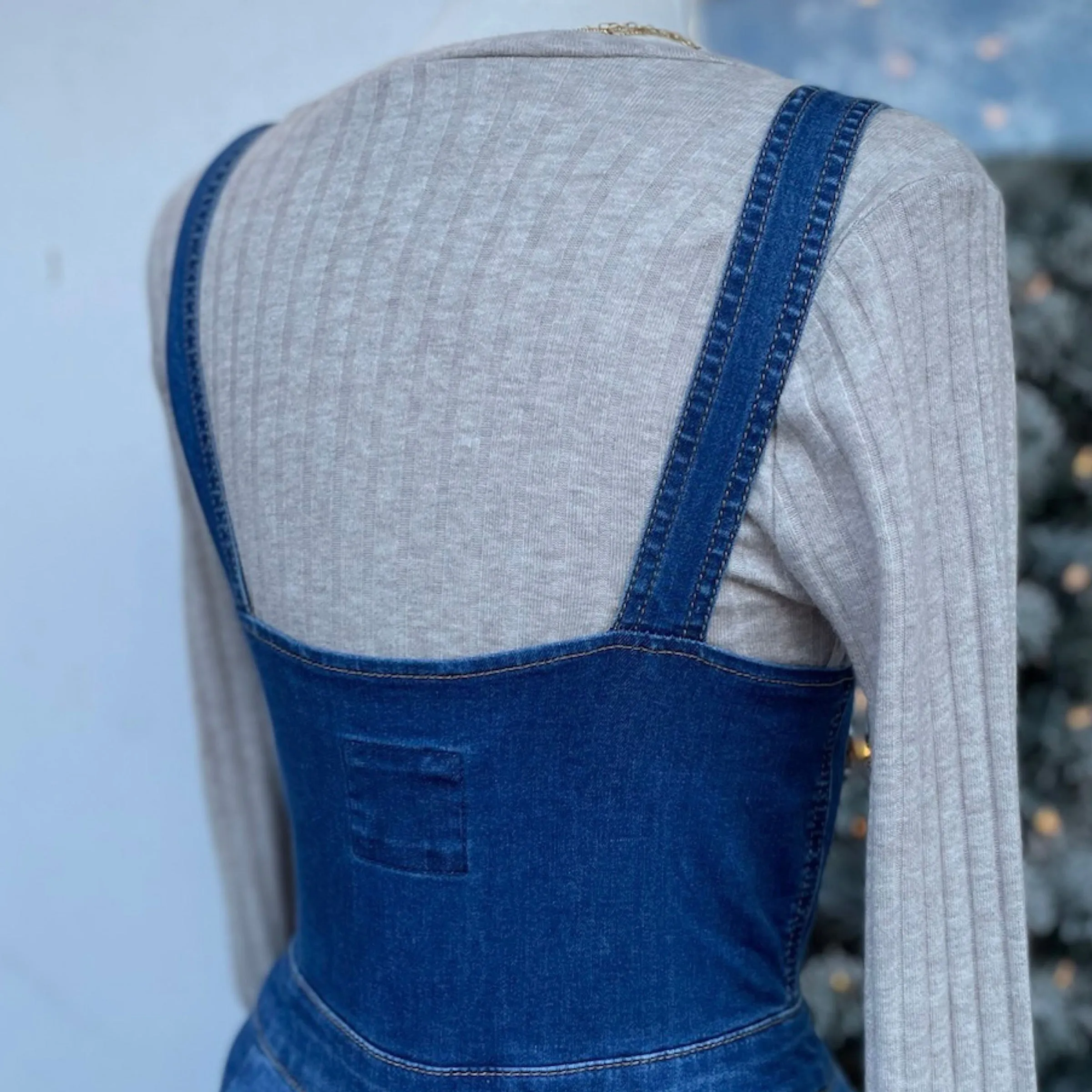 Denim Jumpsuit - Cropped Bootcut Style