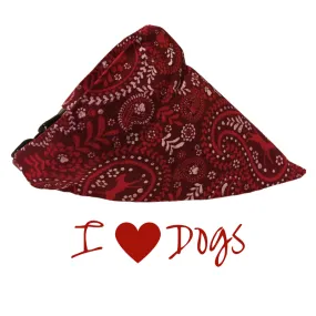 Dog Bandana with I Love Dogs Design