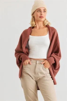 Dolman Sleeve Cardigan Open Front