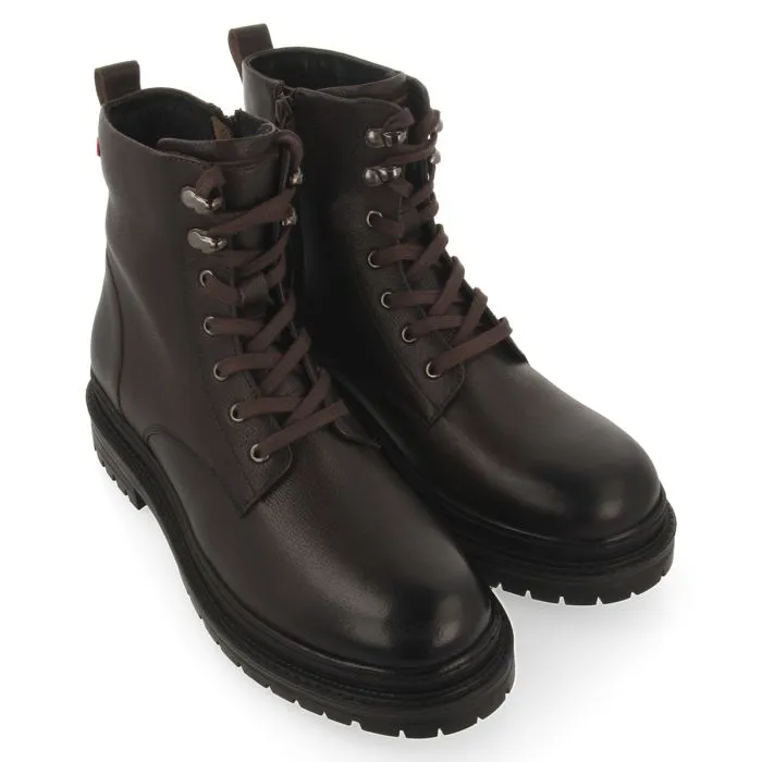 Dolton men's brown split lace-up boots