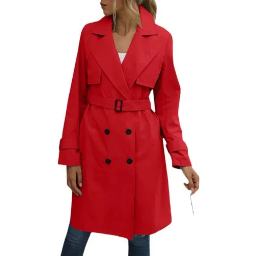 Explosions Winter And Autumn Women's Double-breasted Fashion Casual Coat Jacket