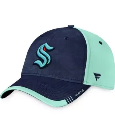 Fanatics Men's NHL Fanatics Deep Sea Blue/Light Seattle Kraken Authentic Pro Rink Flex Hat