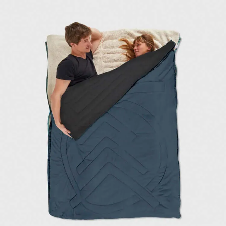 Fleece sleeping bag - Camp Vibes Green Fork