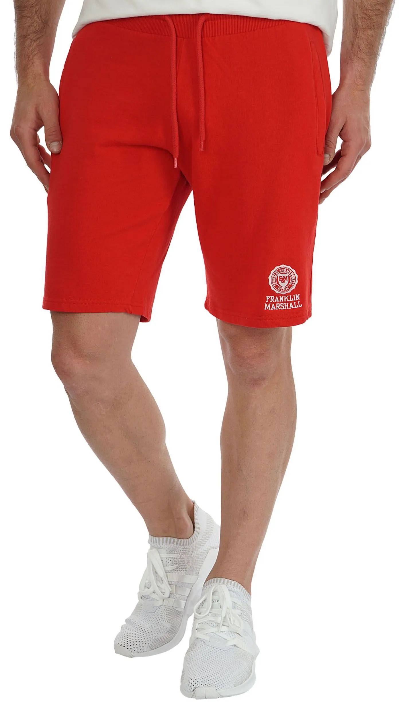 Franklin & Marshall Fleece Logo Jogging Shorts Fire Red