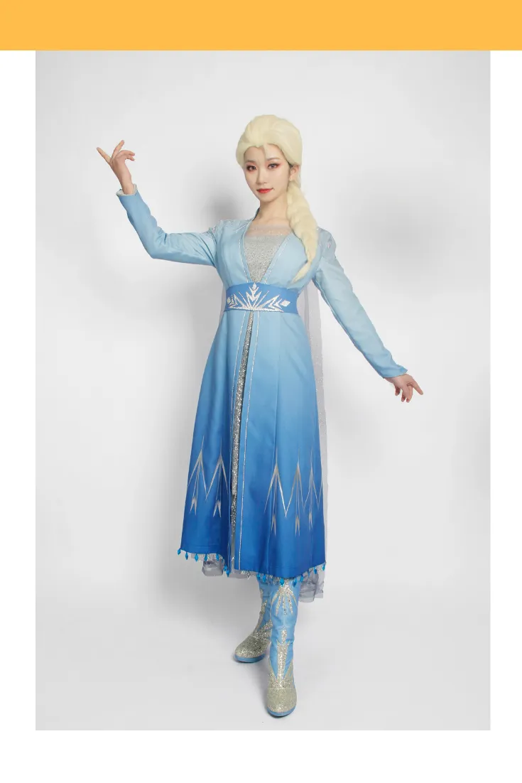 Frozen 2 Elsa Cosplay Costume - High Detail Gradient Embroidery