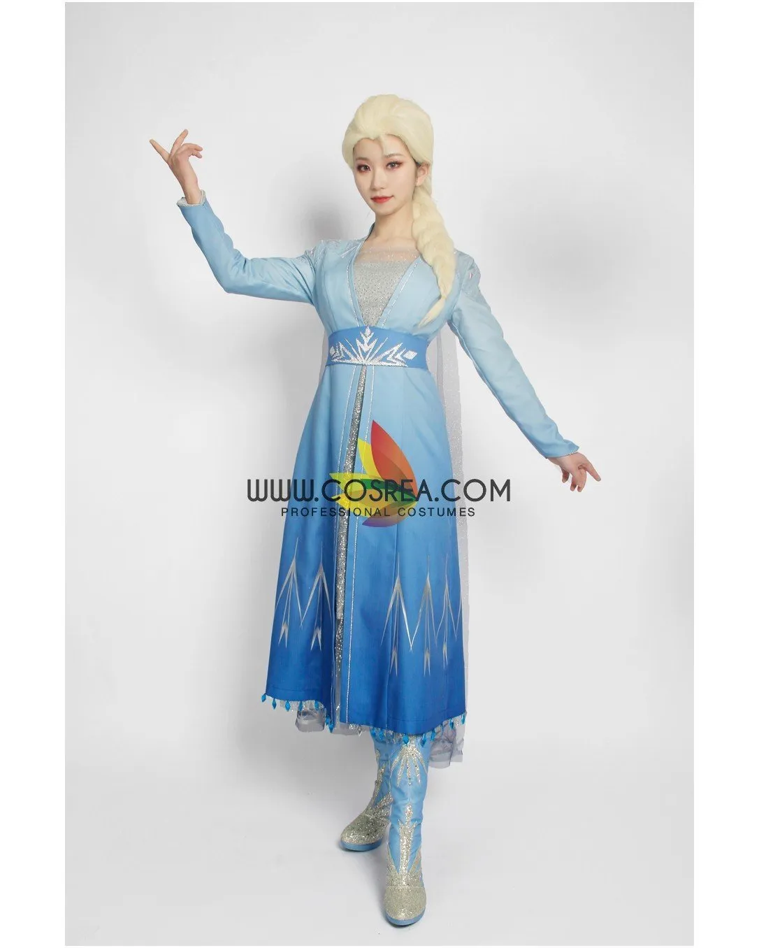 Frozen 2 Elsa Cosplay Costume - High Detail Gradient Embroidery