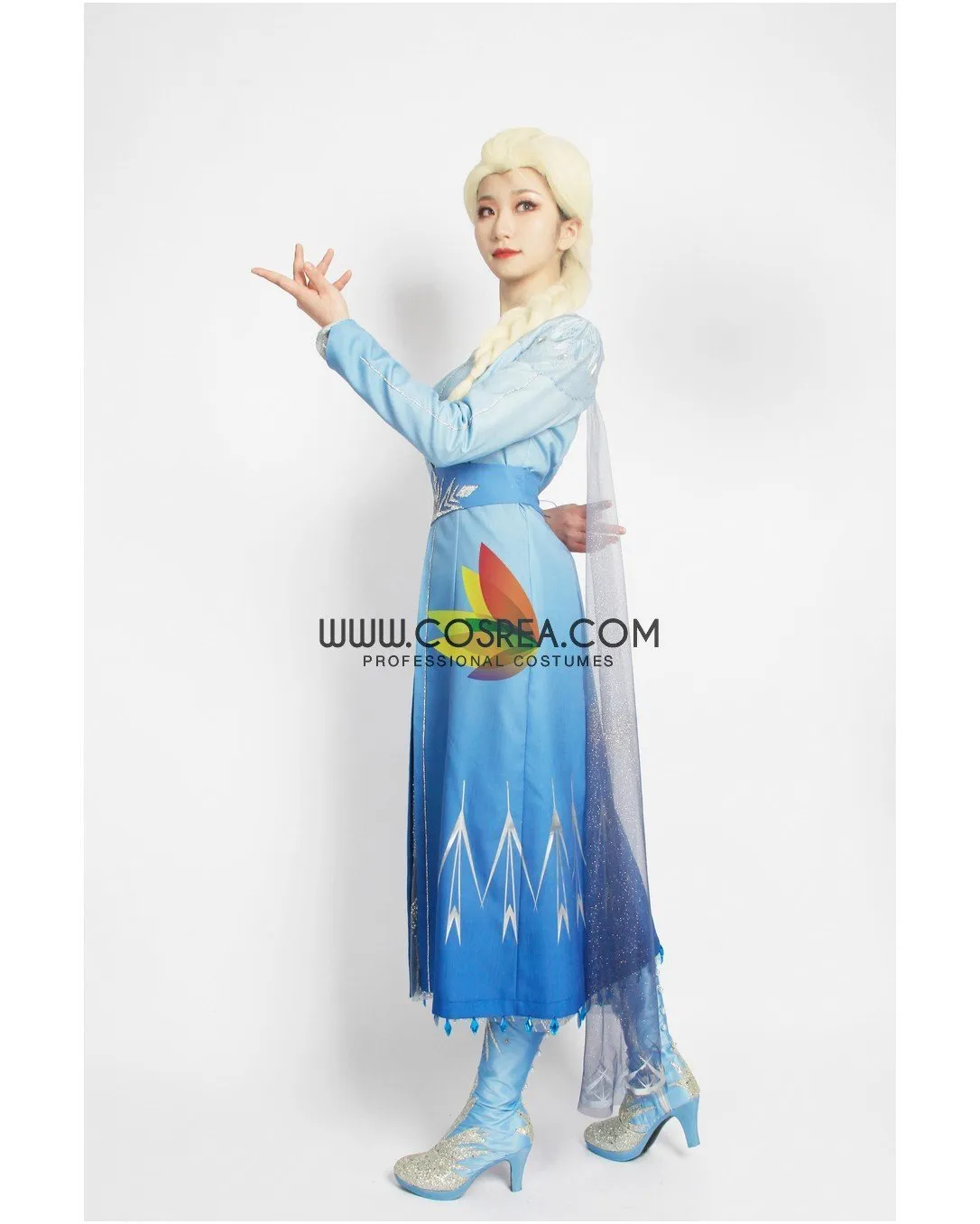 Frozen 2 Elsa Cosplay Costume - High Detail Gradient Embroidery