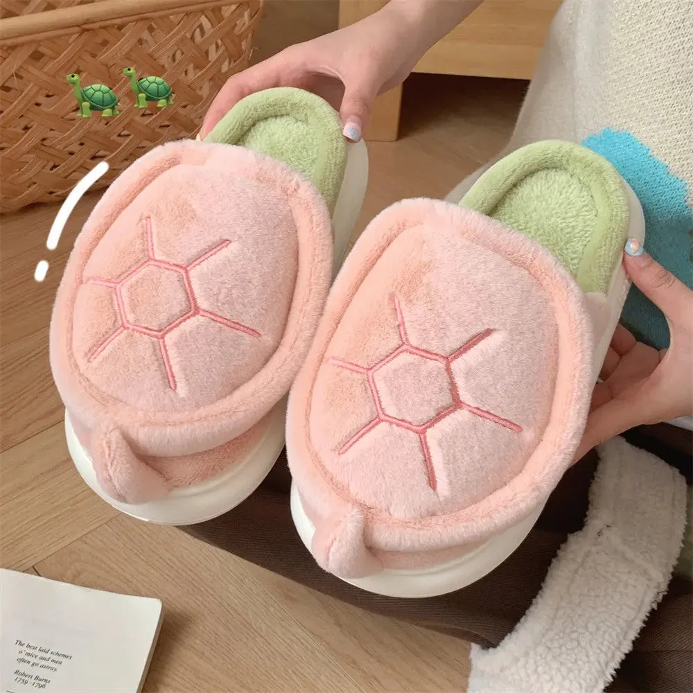 Fuzzy Turtle Slippers