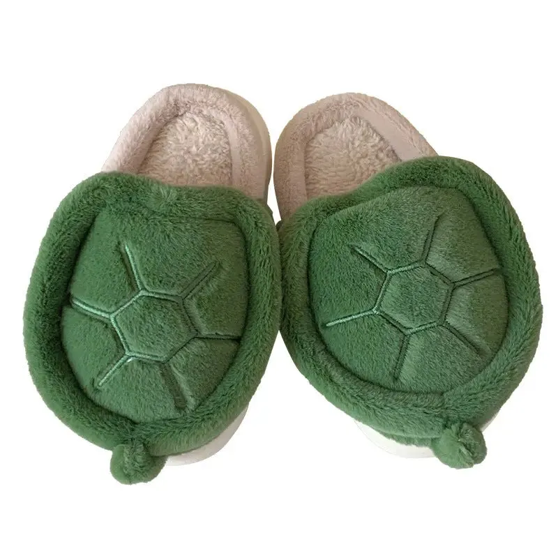 Fuzzy Turtle Slippers