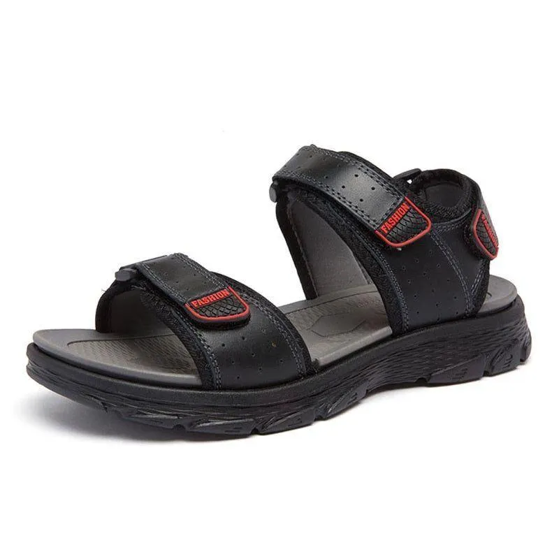 FZ143 Men's Leather Sandals - Lightweight & Casual - Beach Shoes.