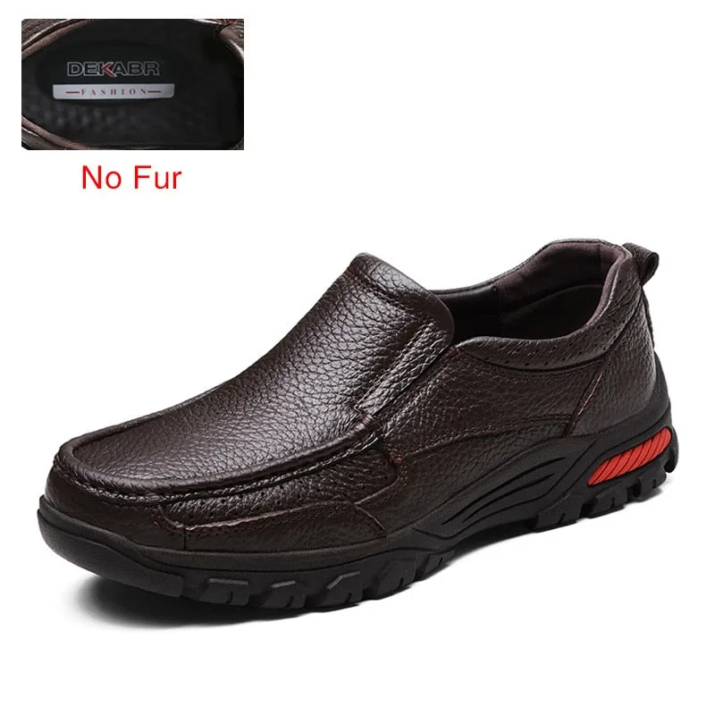 Genuine Leather Men's Breathable Loafers - Shop Now