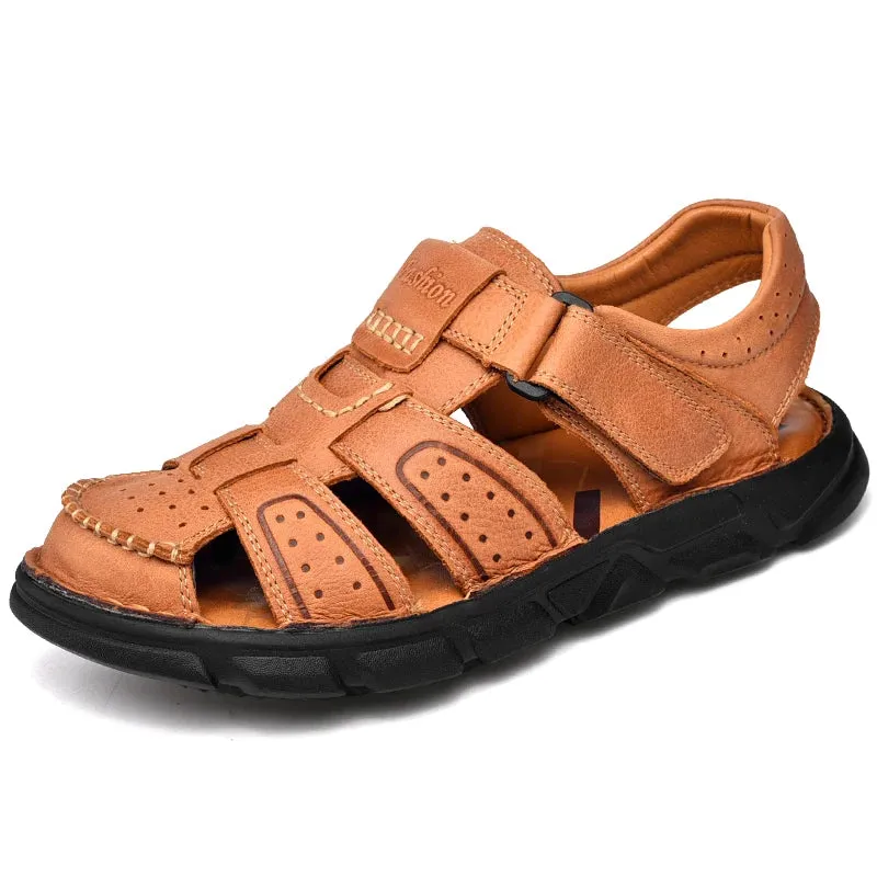 Genuine Leather Men's Casual Sandals