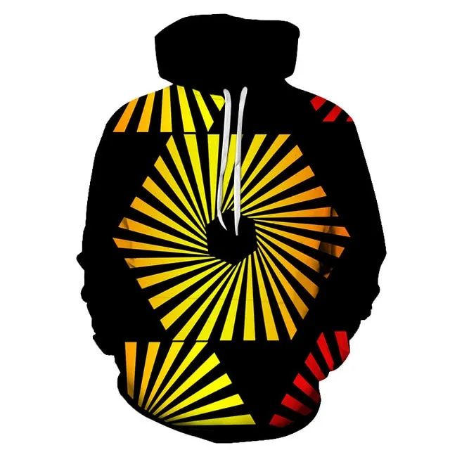 Geometric Hoodies 3D Man Streetwear