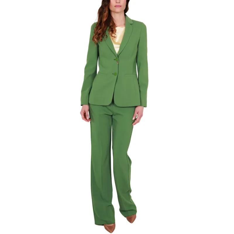 Green Cady Stretch Blazer