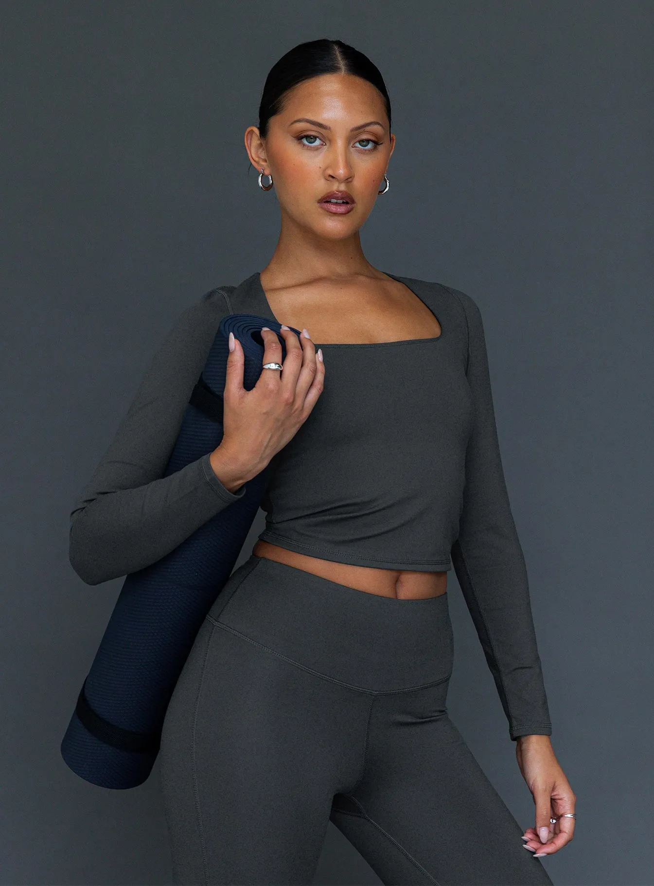 Grey Activewear Top Thriving