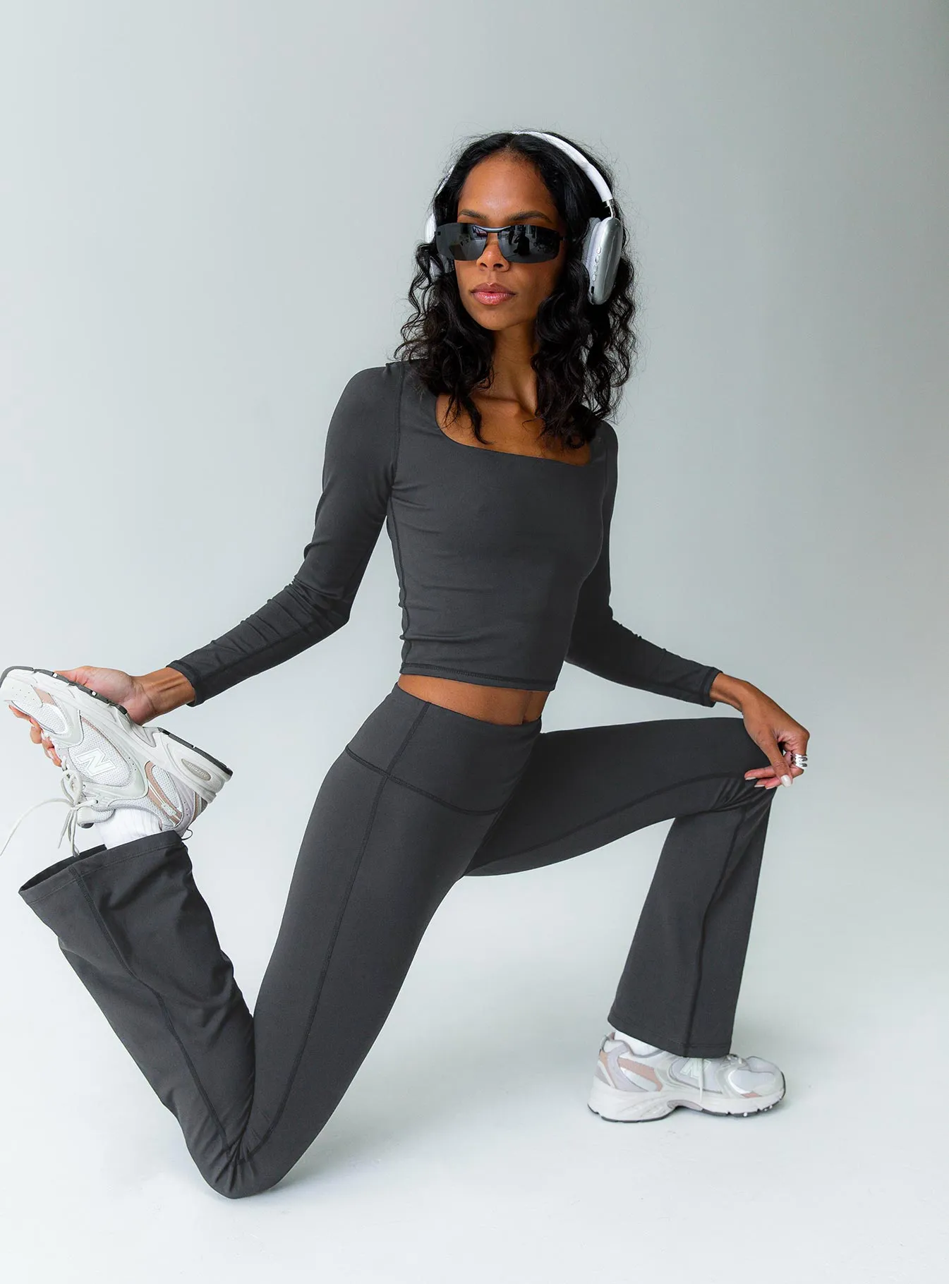 Grey Activewear Top Thriving