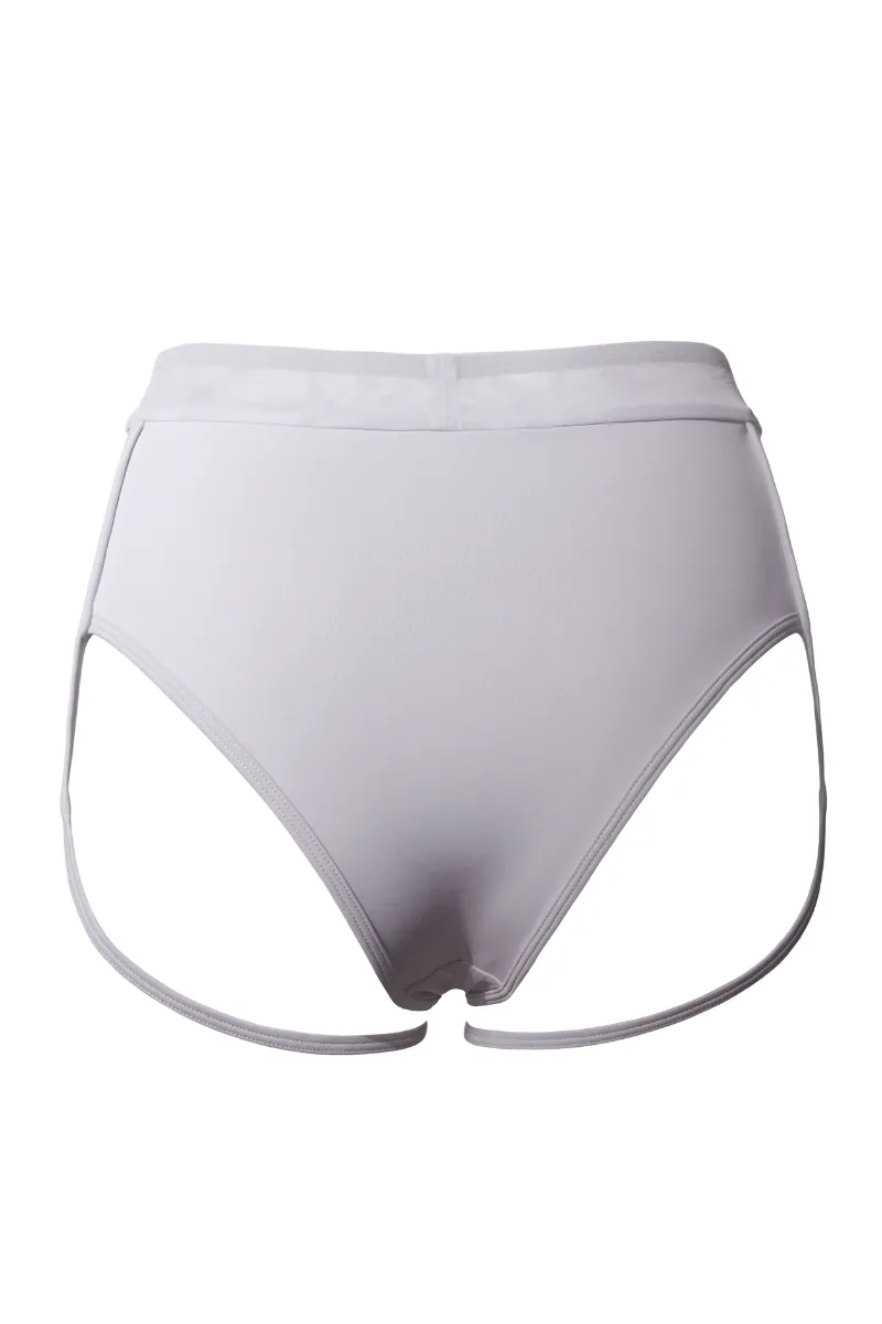 Hamade Activewear Light Grey Mesh-side Garter Bottoms.