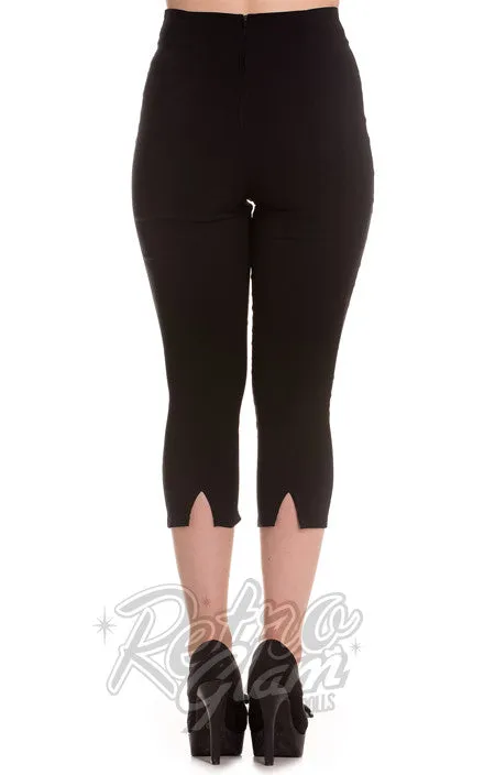 Hell Bunny Tina Capris Black