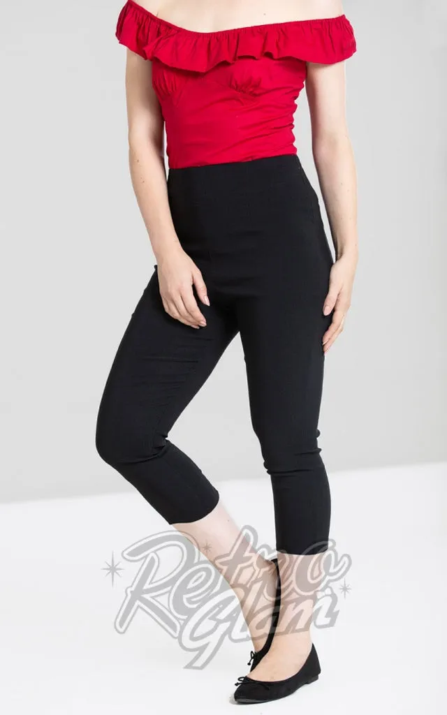 Hell Bunny Tina Capris Black