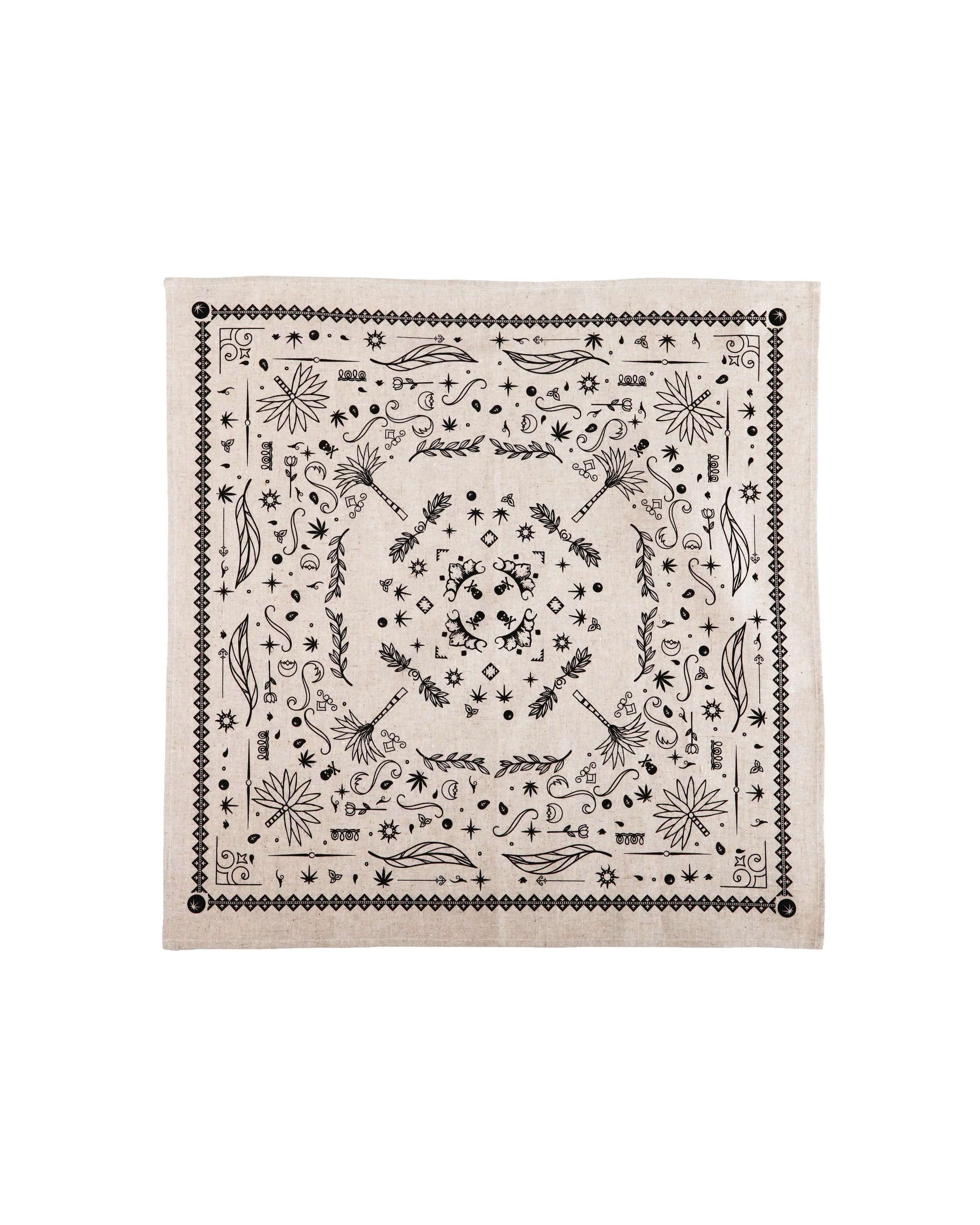 Hemp bandana cannabis motif