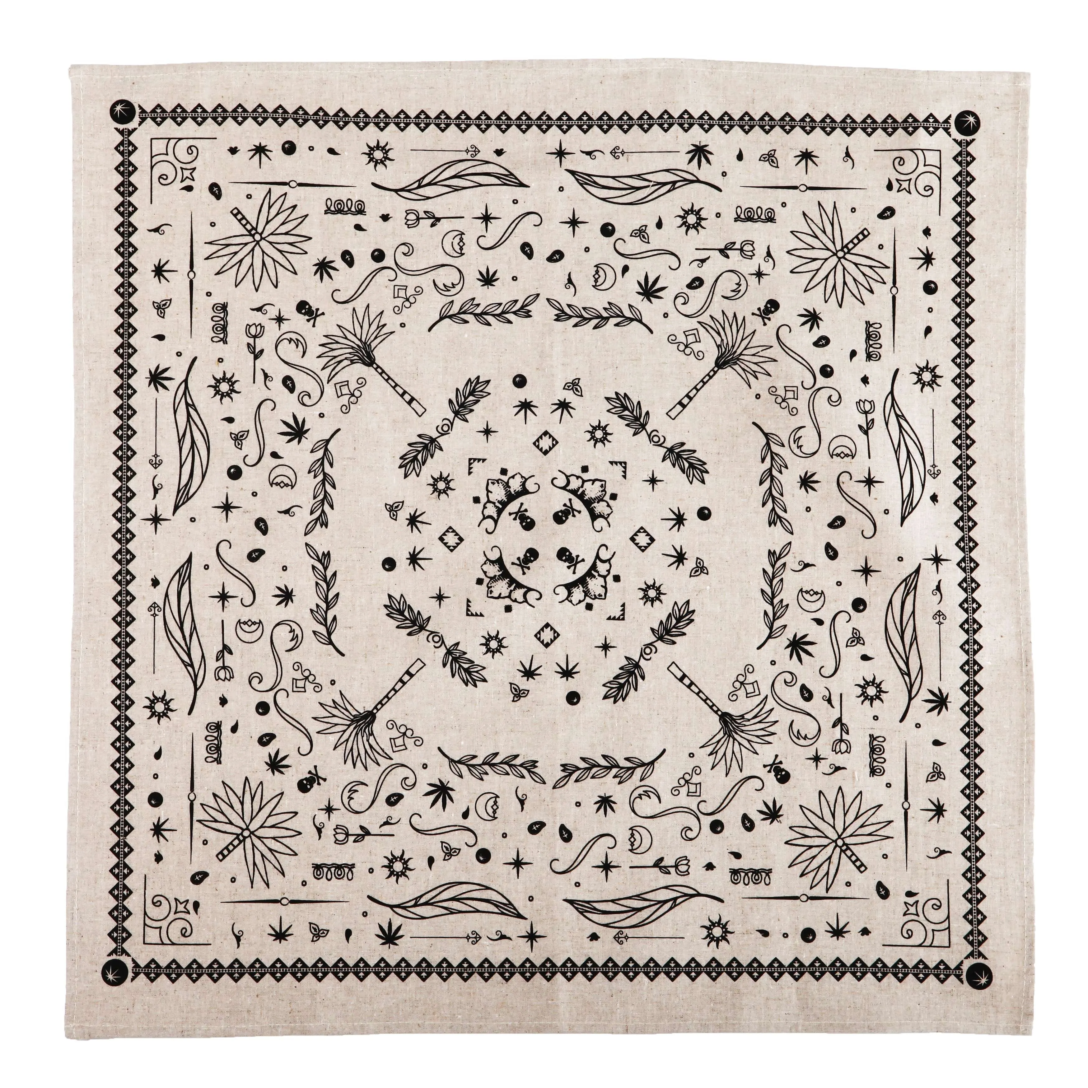 Hemp bandana cannabis motif