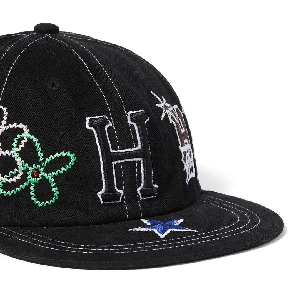 HUF MASHUP 6-PANEL SNAPBACK HAT // BLACK