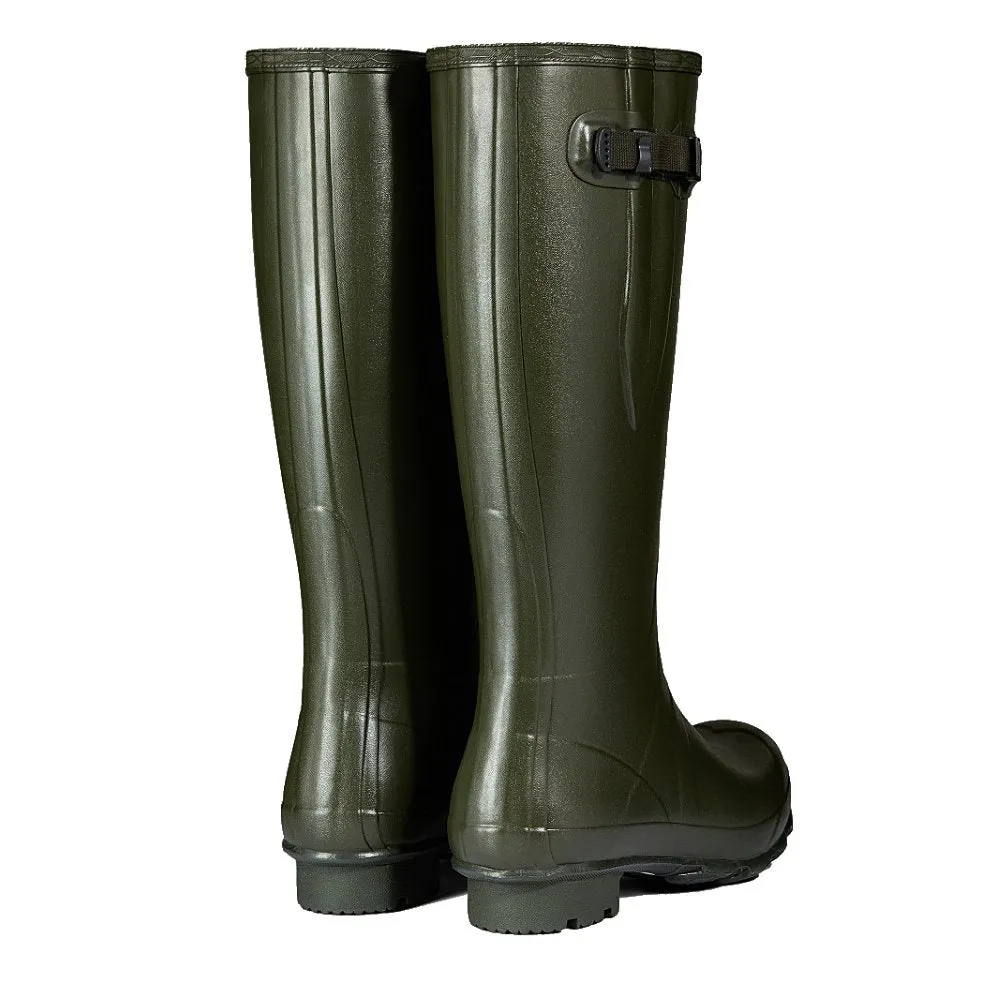 Hunter Men's Wellington Boots, Norris Field Side Adjustable, Dark Olive.