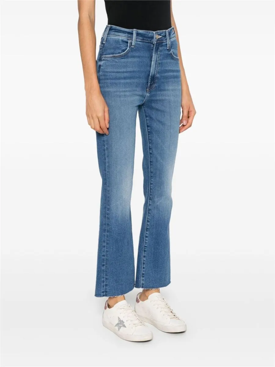 Hustler ankle fray mid rise bootcut jeans