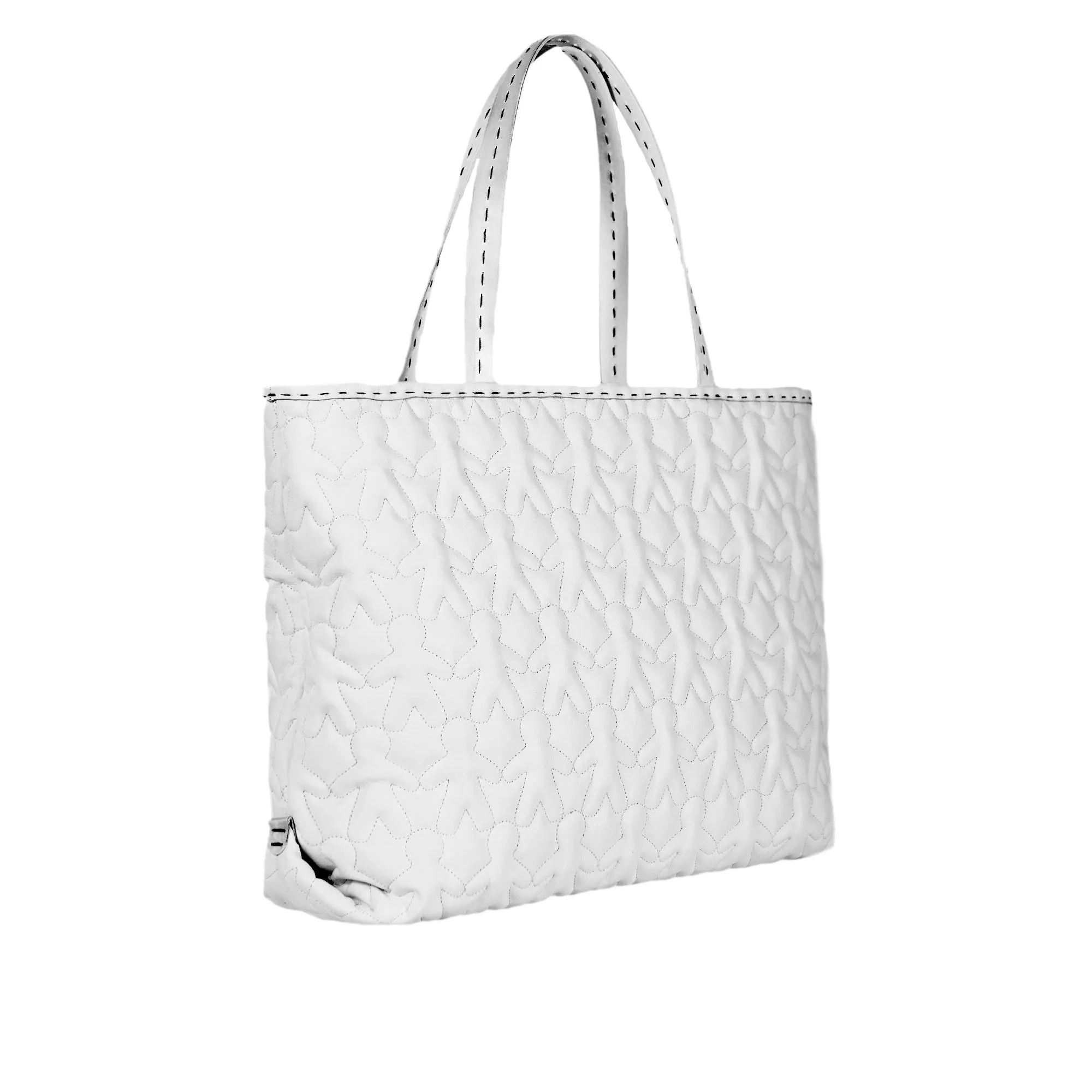 Irina White Quilted Cushion