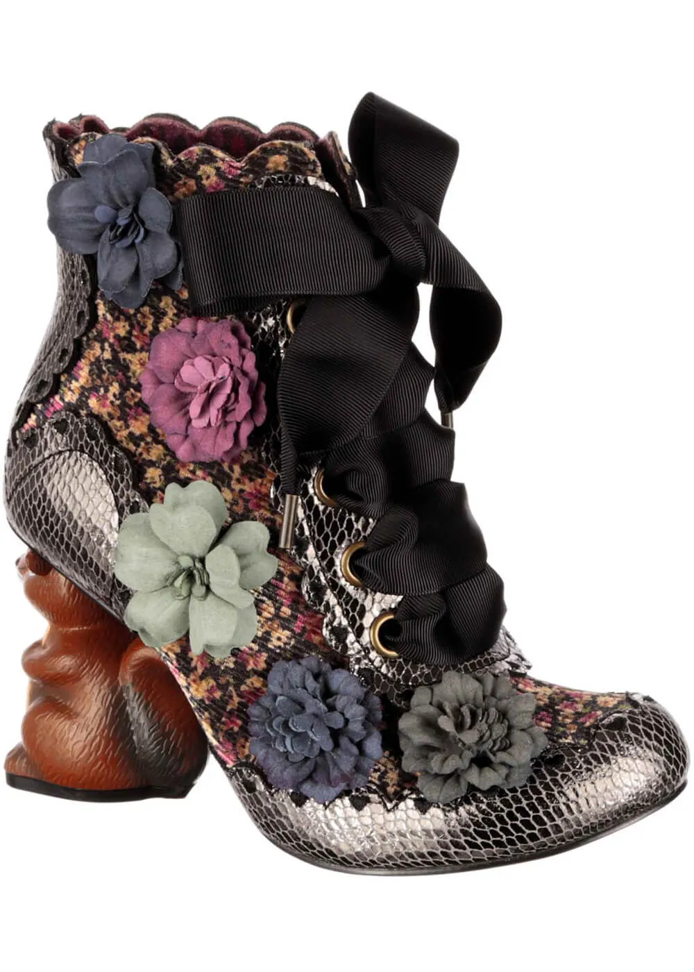 Irregular Choice Black Squirrel 60's Boots - Nuts About You