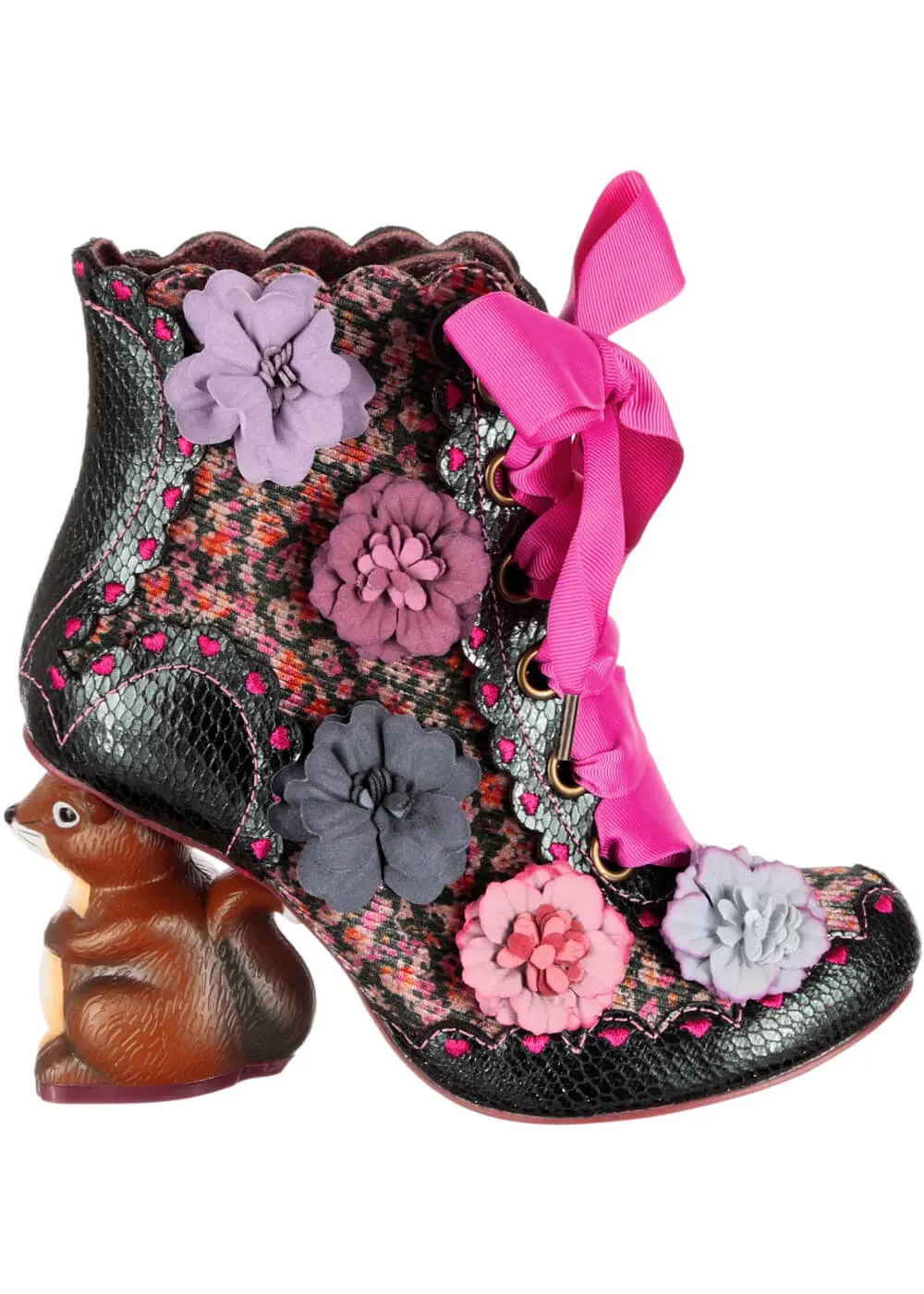 Irregular Choice Squirrel 60's Boots Green - Best Price