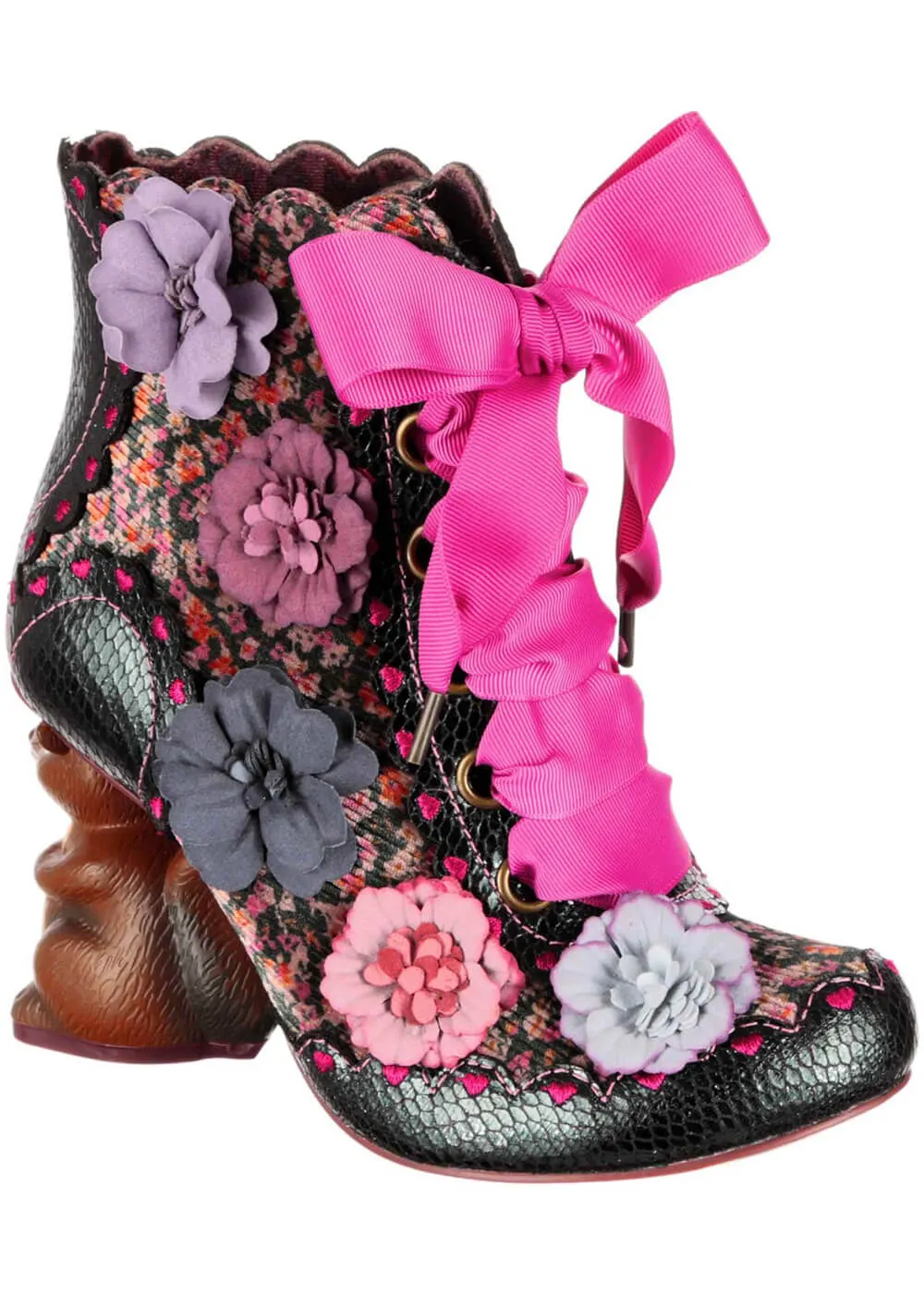 Irregular Choice Squirrel 60's Boots Green - Best Price