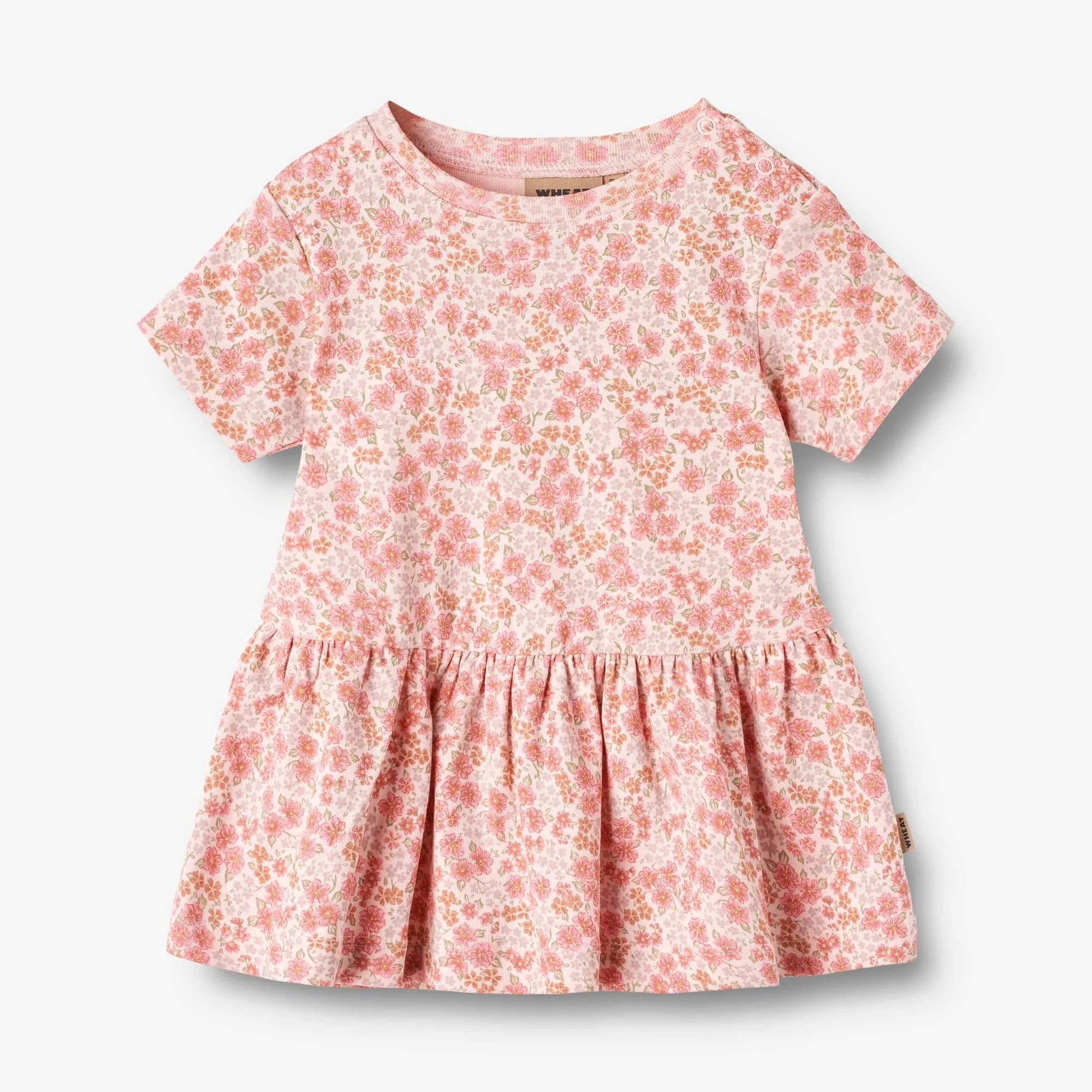 Jersey Dress S/S Birthe - rose flowers