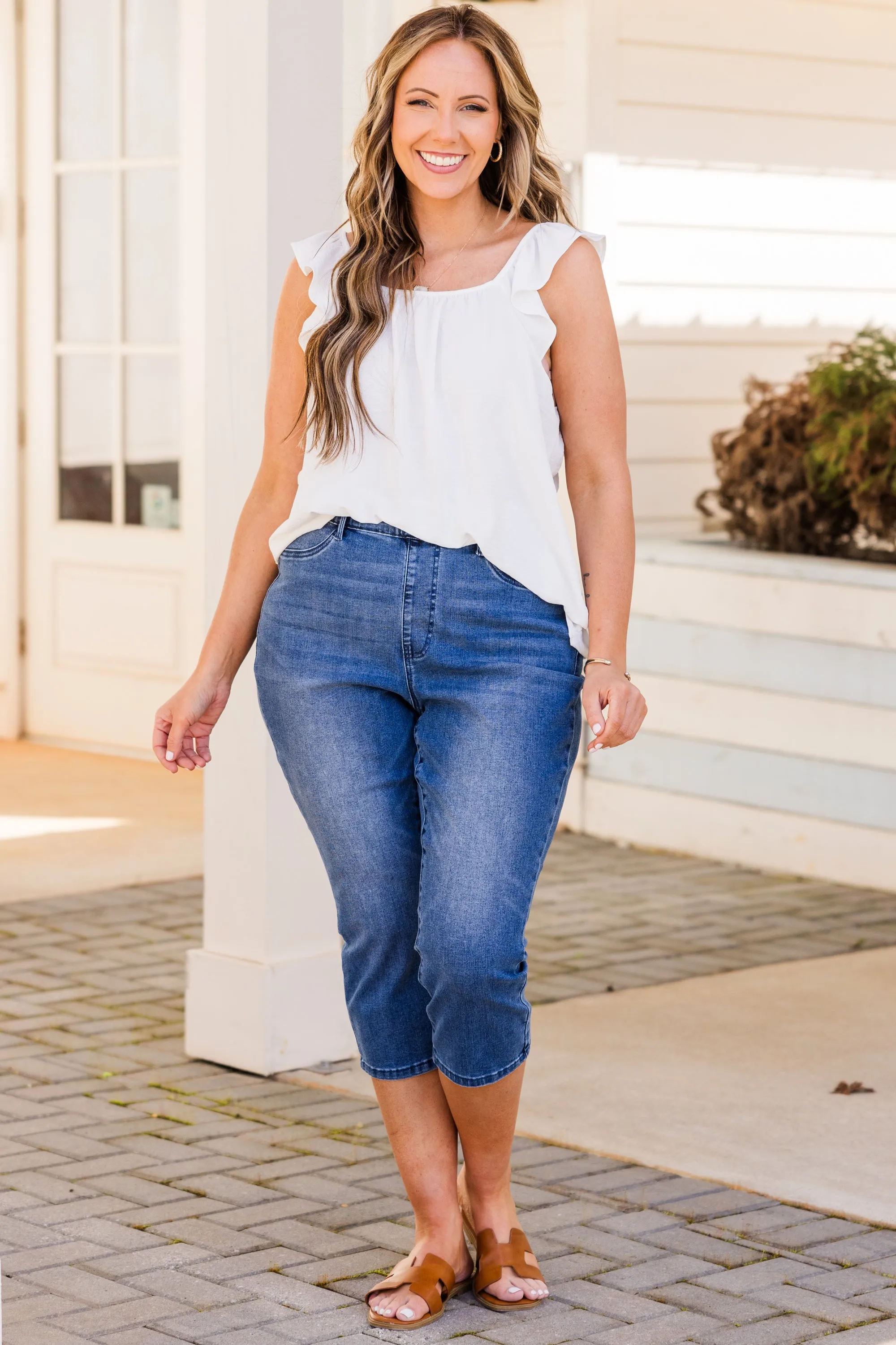 Judy Blue Capris - Medium Wash: Get Instant Perfection